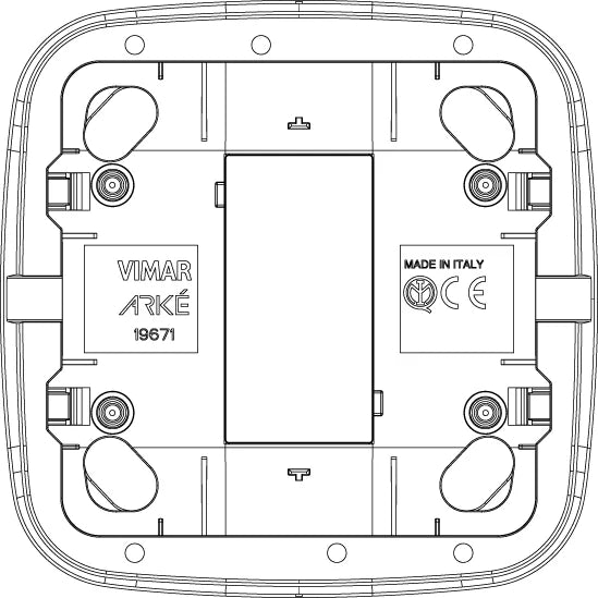 Vimar Arké Round Cover Plate, 1 Module, Metal — Quality Boat Parts