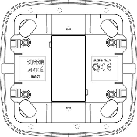 Vimar Arké Round Cover Plate, 1 Module, Metal — Quality Boat Parts