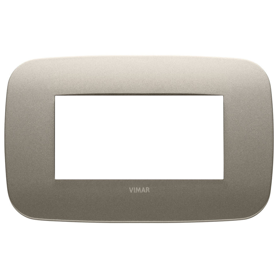 Vimar Arké 19684 Round Cover Plate, 4 Module, Metal — Quality Boat Parts