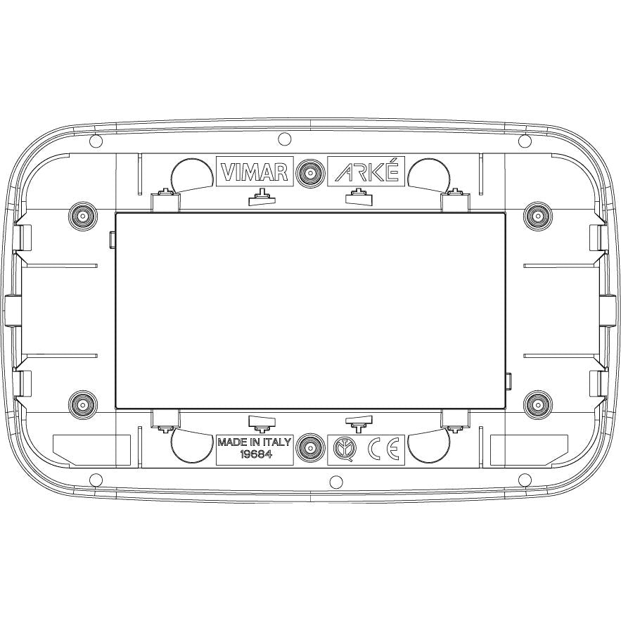 Vimar Arké 19684 Round Cover Plate, 4 Module, Metal — Quality Boat Parts