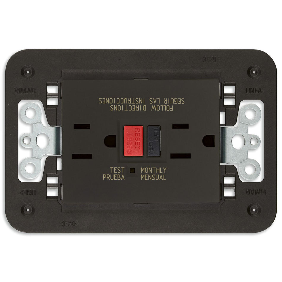 Vimar LINEA USA Duplex GFCI Outlet, 15A, 125V, Flush Mount — Quality Boat Parts