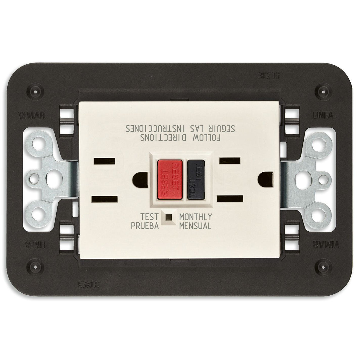Vimar LINEA USA Duplex GFCI Outlet, 15A, 125V, Flush Mount — Quality Boat Parts