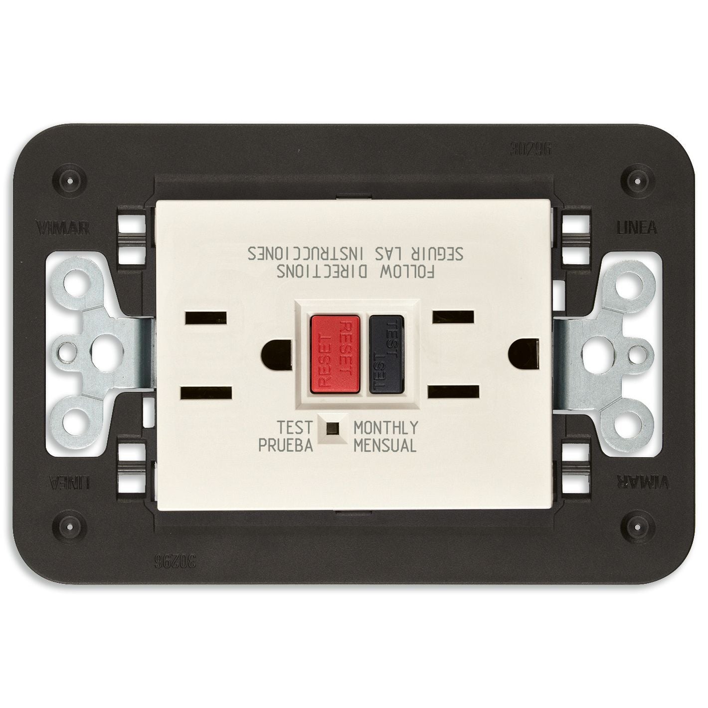 Vimar LINEA USA Duplex GFCI Outlet, 15A, 125V, Flush Mount — Quality Boat Parts