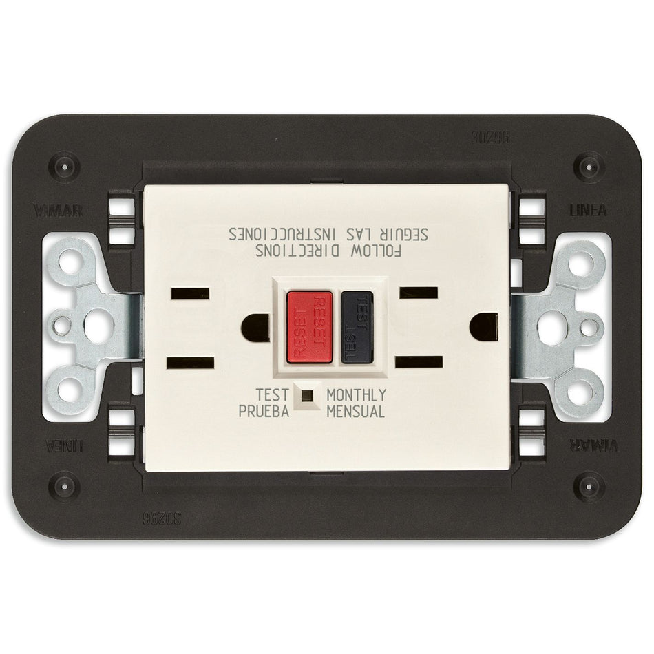Vimar LINEA USA Duplex GFCI Outlet, 15A, 125V, Flush Mount — Quality Boat Parts