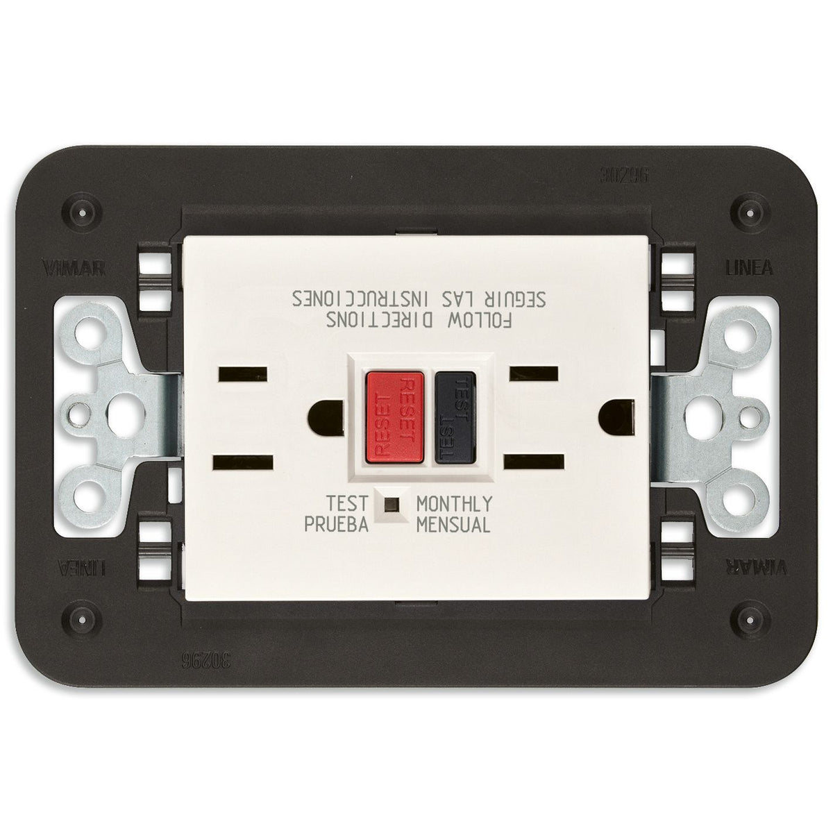 Vimar LINEA USA Duplex GFCI Outlet, 15A, 125V, Flush Mount — Quality Boat Parts