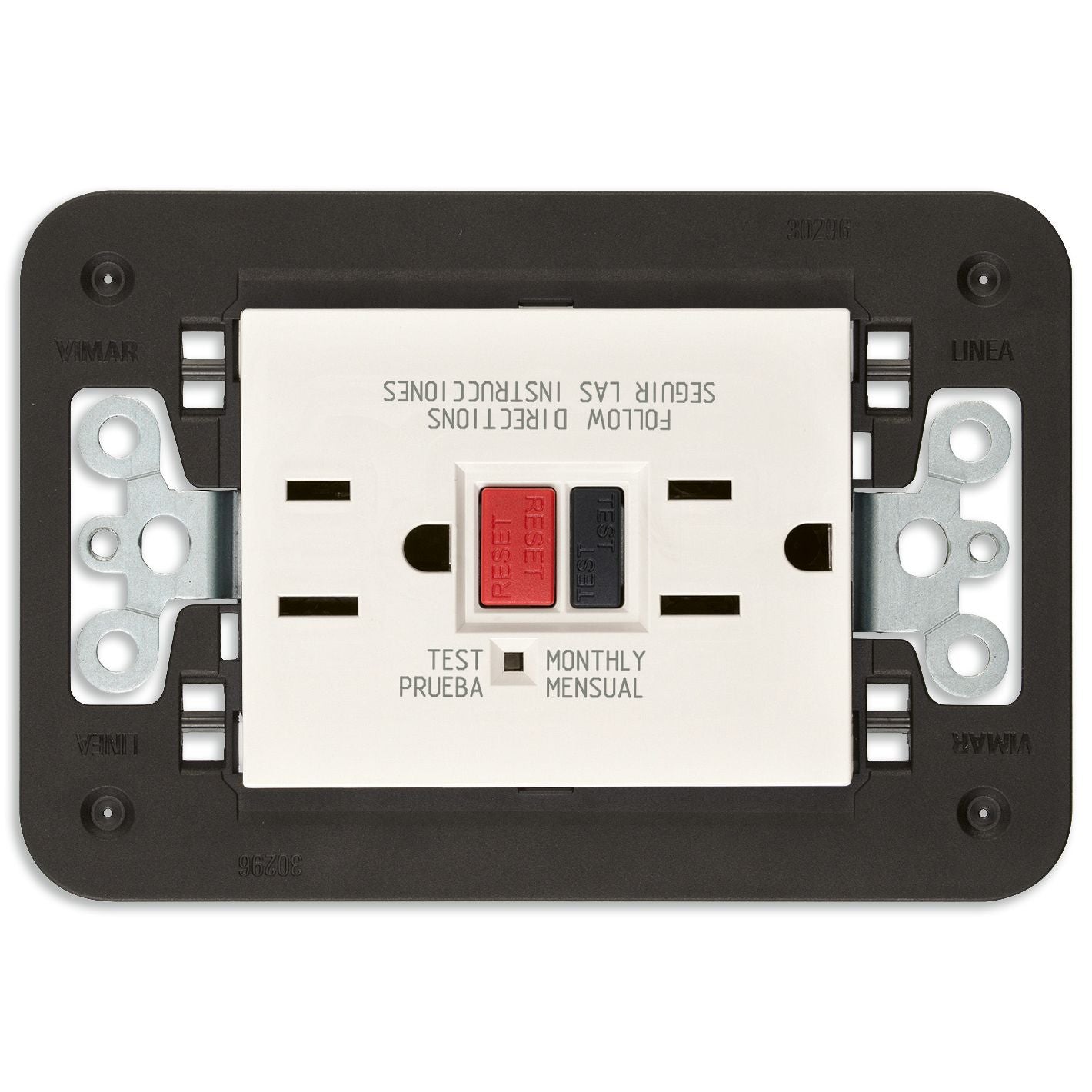Vimar LINEA USA Duplex GFCI Outlet, 15A, 125V, Flush Mount — Quality Boat Parts