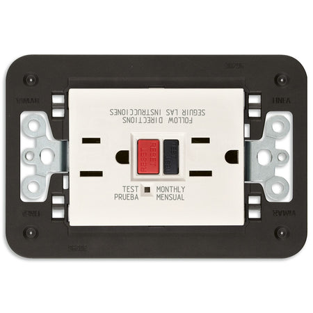 Vimar LINEA USA Duplex GFCI Outlet, 15A, 125V, Flush Mount — Quality Boat Parts