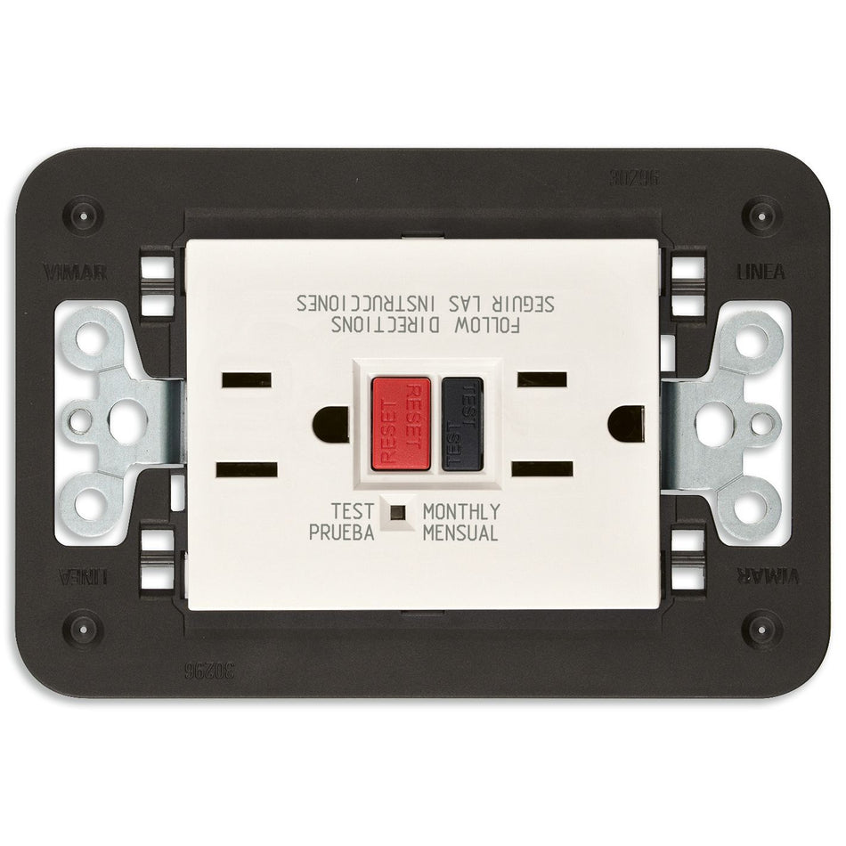 Vimar LINEA USA Duplex GFCI Outlet, 15A, 125V, Flush Mount — Quality Boat Parts