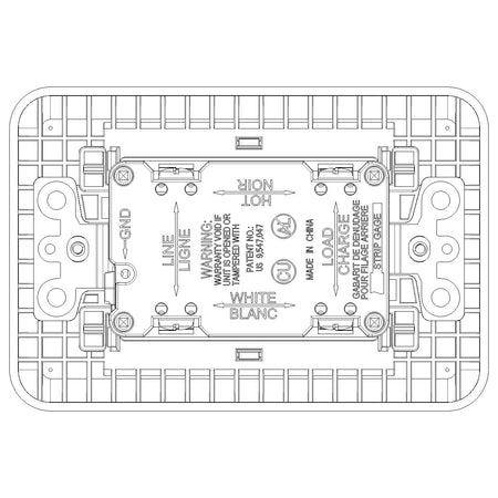 Vimar LINEA USA Duplex GFCI Outlet, 15A, 125V, Flush Mount — Quality Boat Parts