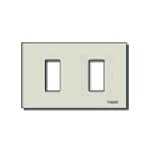 Vimar 8000 Series 2-Module Cover Plate, For 3-Module Flush Mounting Boxes, Snap Fixing — Quality Boat Parts