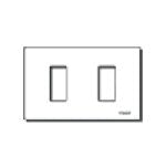 Vimar 8000 Series 2-Module Cover Plate, For 3-Module Flush Mounting Boxes, Snap Fixing — Quality Boat Parts