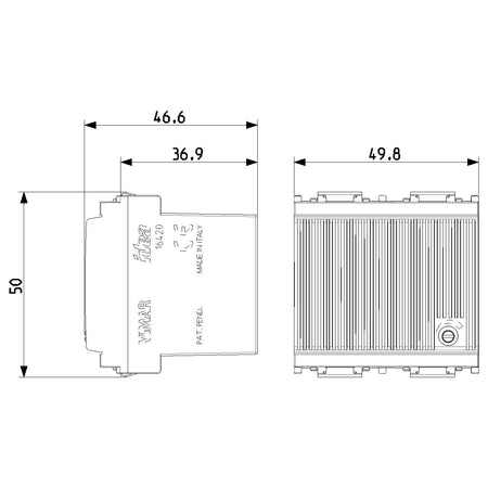 Vimar Idea 3-Sound-Sequence Electronic Chime, Adjustable Volume, 12V AC 50-60Hz, 12V DC SELV, 2-Module, Flush Mount, IP30, 70 dB — Quality Boat Parts