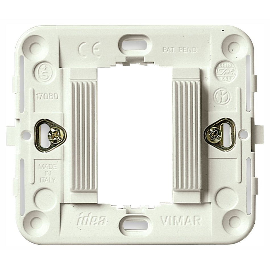 Vimar Idea 1-Module Mounting Frame, Grooved Front, Claws, Ø60 mm — Quality Boat Parts