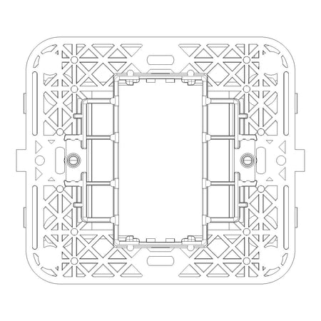 Vimar Idea 1-Module Mounting Frame, Grooved Front, Claws, Ø60 mm — Quality Boat Parts