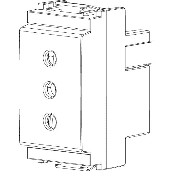 Vimar Idea SICURY Socket Outlet, Italian Standard P11, 2P+E, 10A 250V, IP20 — Quality Boat Parts