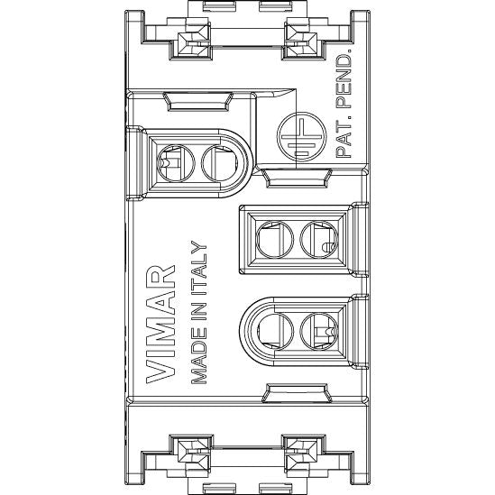 Vimar Idea SICURY Socket Outlet, Italian Standard P11, 2P+E, 10A 250V, IP20 — Quality Boat Parts