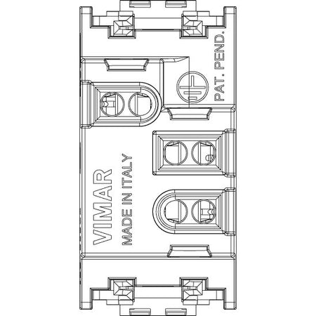 Vimar Idea SICURY Socket Outlet, Italian Standard P11, 2P+E, 10A 250V, IP20 — Quality Boat Parts