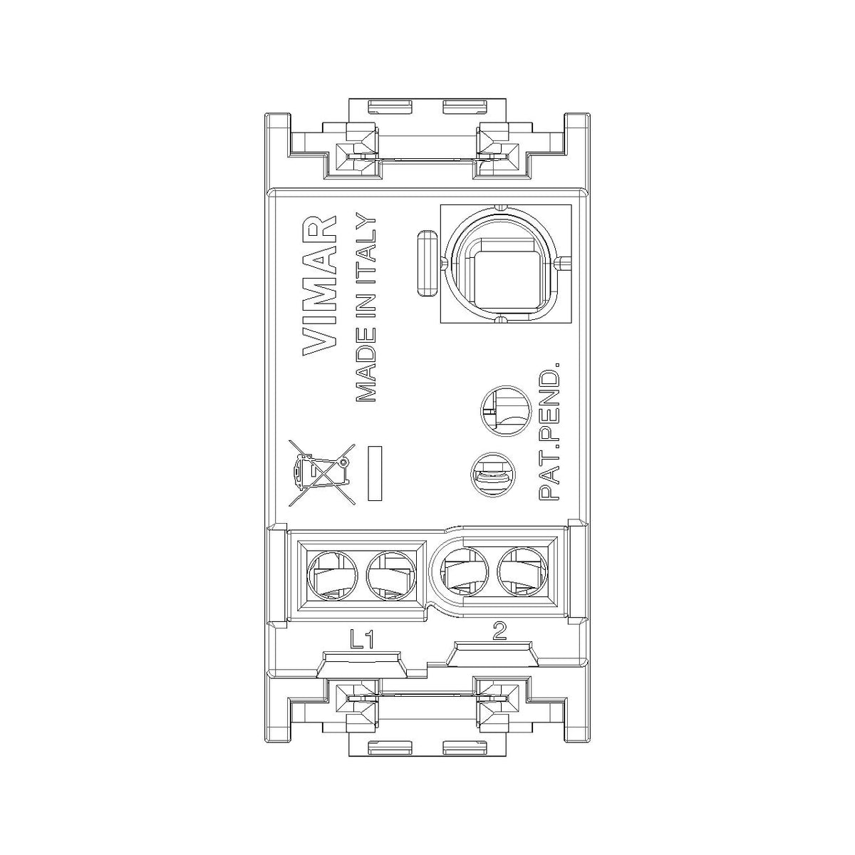 Vimar Idea 1-Way Rocker Switch, 1P 16 AX 250V, IP40, 1-Module — Quality Boat Parts