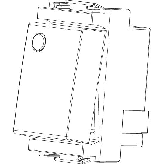 Vimar Idea 1-Way Rocker Switch, 1P 16 AX 250V, IP40, 1-Module — Quality Boat Parts
