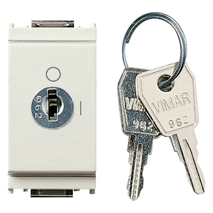 Vimar Idea Key-Operated Push Button, 2P NO, 16A, 250V, IP40v — Quality Boat Parts
