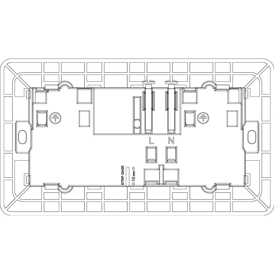 Vimar Eikon Two-Switch British Standard Socket Outlet, 2 x 13A, 250V, 5-Module, IP20 — Quality Boat Parts