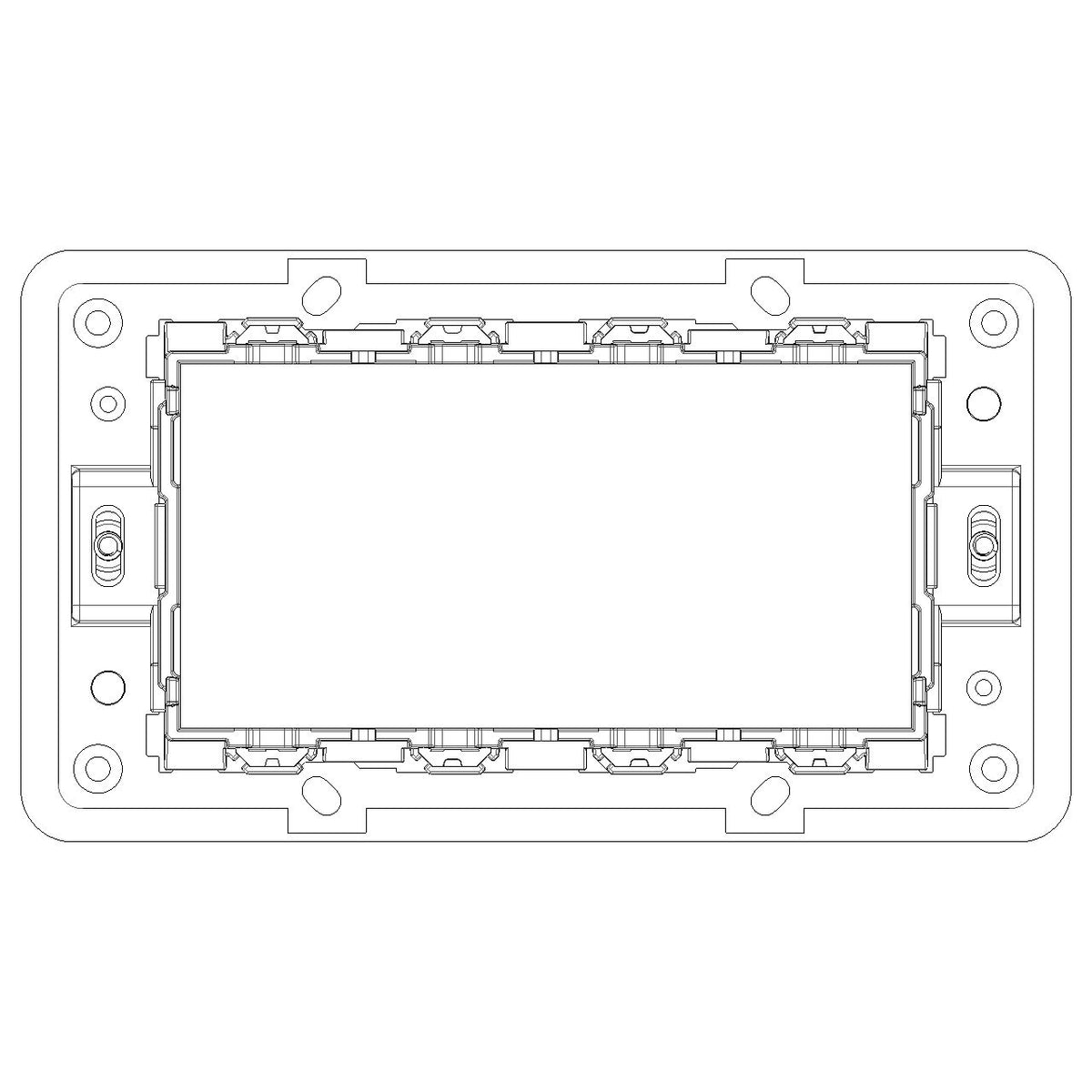 Vimar Eikon Mounting Frame and Protection Cover, 4-Module — Quality Boat Parts
