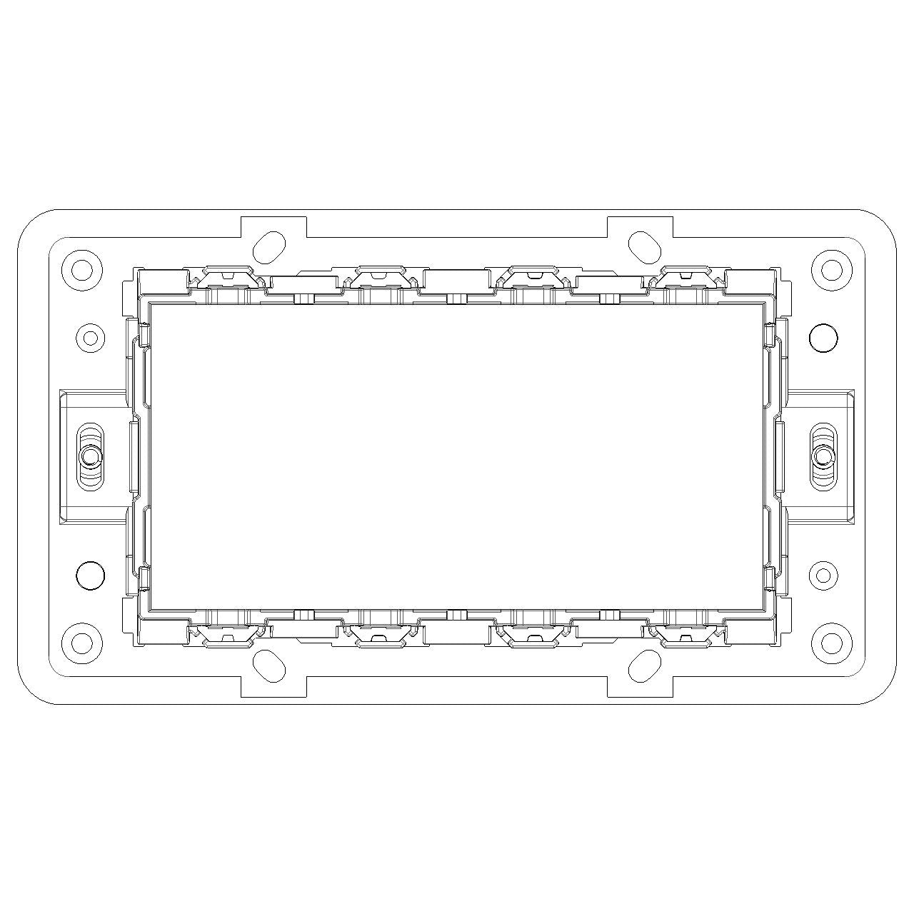 Vimar Eikon Mounting Frame and Protection Cover, 4-Module — Quality Boat Parts