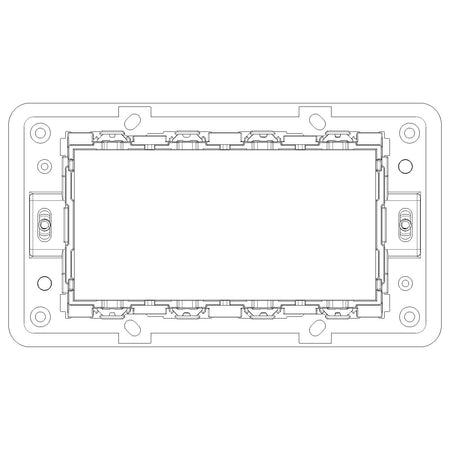Vimar Eikon Mounting Frame and Protection Cover, 4-Module — Quality Boat Parts
