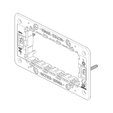 Vimar Eikon Mounting Frame and Protection Cover, 4-Module — Quality Boat Parts