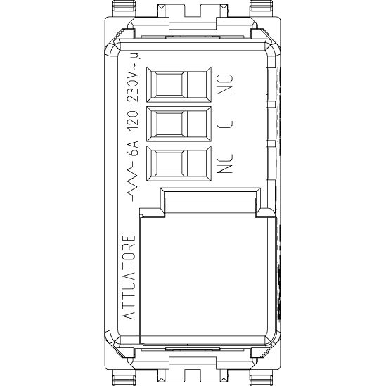 Vimar Eikon Relay Actuator, 1 Module, 6A, 120-230V, Change-Over Relay Output — Quality Boat Parts