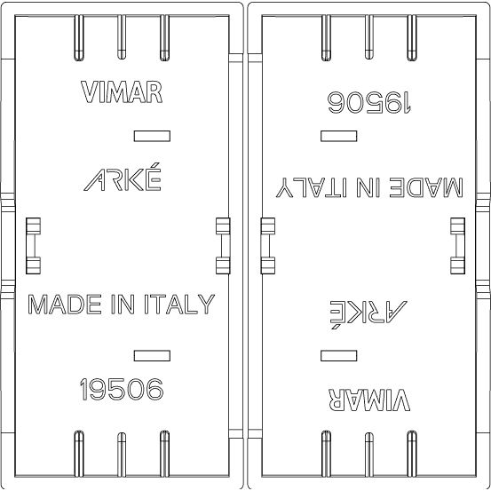 Vimar Arké Interchangeable Buttons for RF Switches, For EnOcean, Bluetooth and ZigBee RF Devices, IP40 — Quality Boat Parts