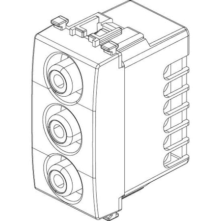 Vimar Eikon 3 RCA Socket Outlet, IP20, Screw Terminals, Flush Mount — Quality Boat Parts