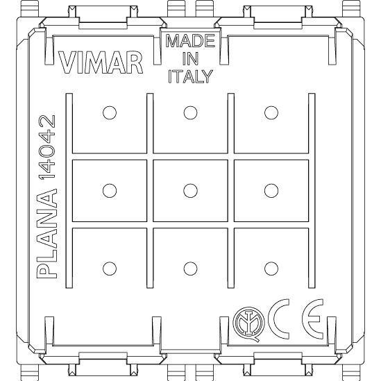 Vimar PLANA 2M Blank Module, Built-In, Claw Mount, Halogen-Free — Quality Boat Parts