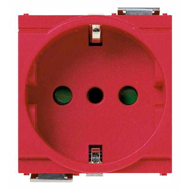 Vimar Idea SICURY Italian P30 Socket Outlet, 2P+E, 16A 250V, 2-Module, IP20 — Quality Boat Parts