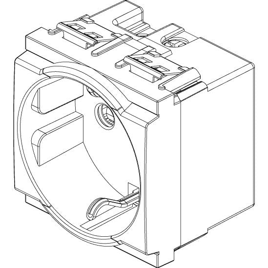 Vimar Idea SICURY Italian P30 Socket Outlet, 2P+E, 16A 250V, 2-Module, IP20 — Quality Boat Parts