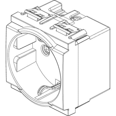 Vimar Idea SICURY Italian P30 Socket Outlet, 2P+E, 16A 250V, 2-Module, IP20 — Quality Boat Parts