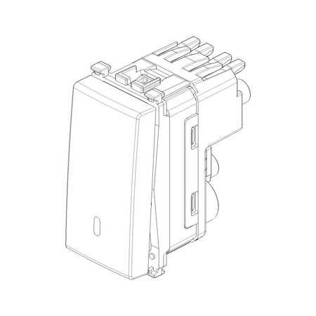 Vimar Arké Push Button, 1P NO, 10A 250V~, Lightable, IP40 — Quality Boat Parts