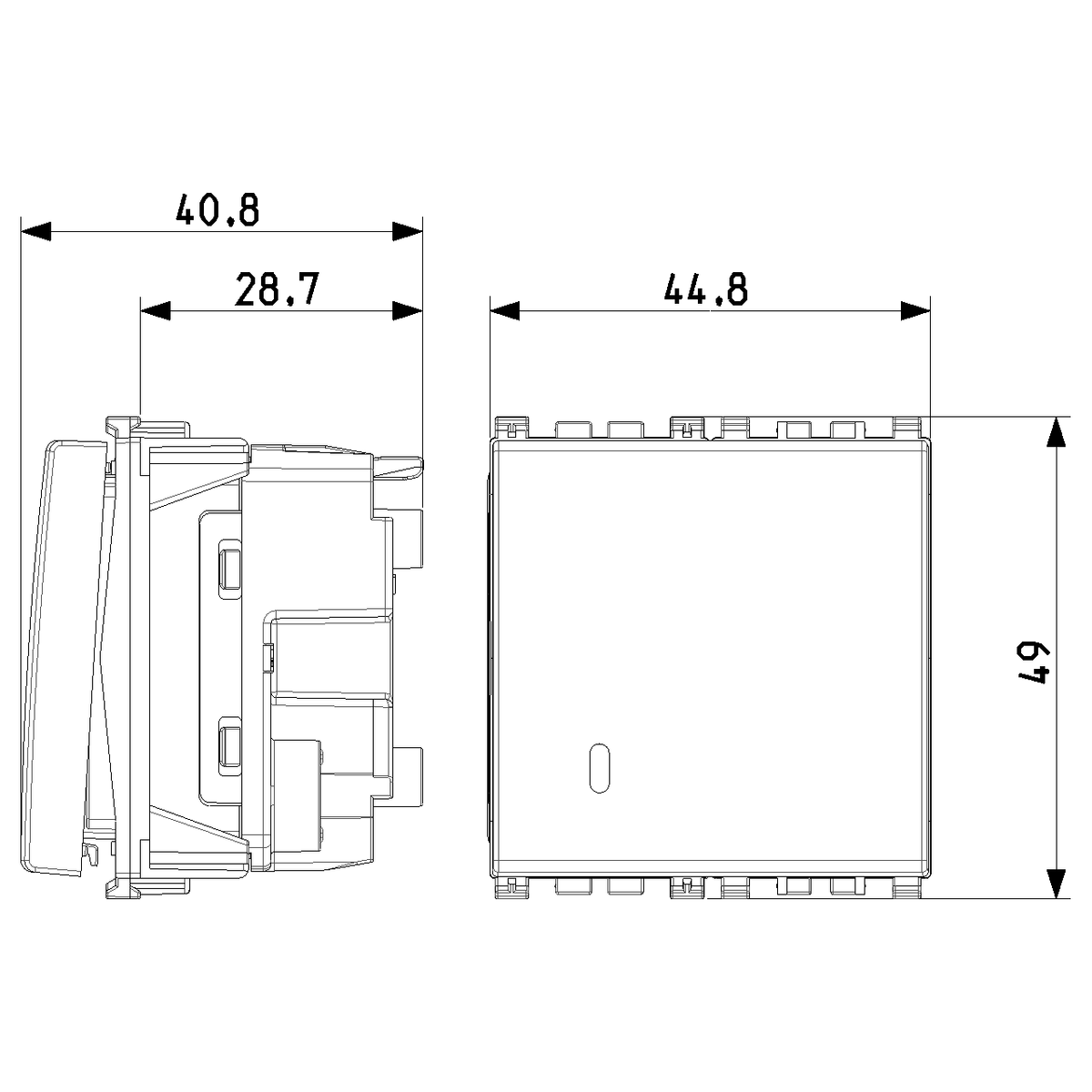 Vimar Arké Push Button, 1P NO, 10A 250V~, Lightable, IP40 — Quality Boat Parts