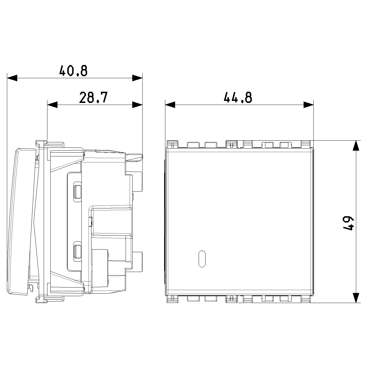 Vimar Arké Push Button, 1P NO, 10A 250V~, Lightable, IP40 — Quality Boat Parts