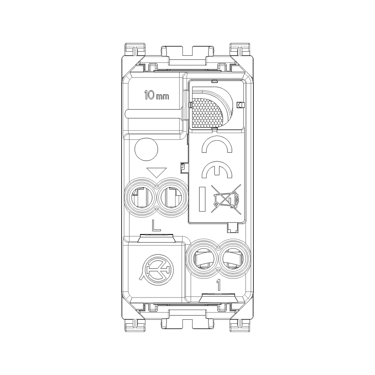 Vimar Arké Push Button, 1P NO, 10A 250V~, Lightable, IP40 — Quality Boat Parts