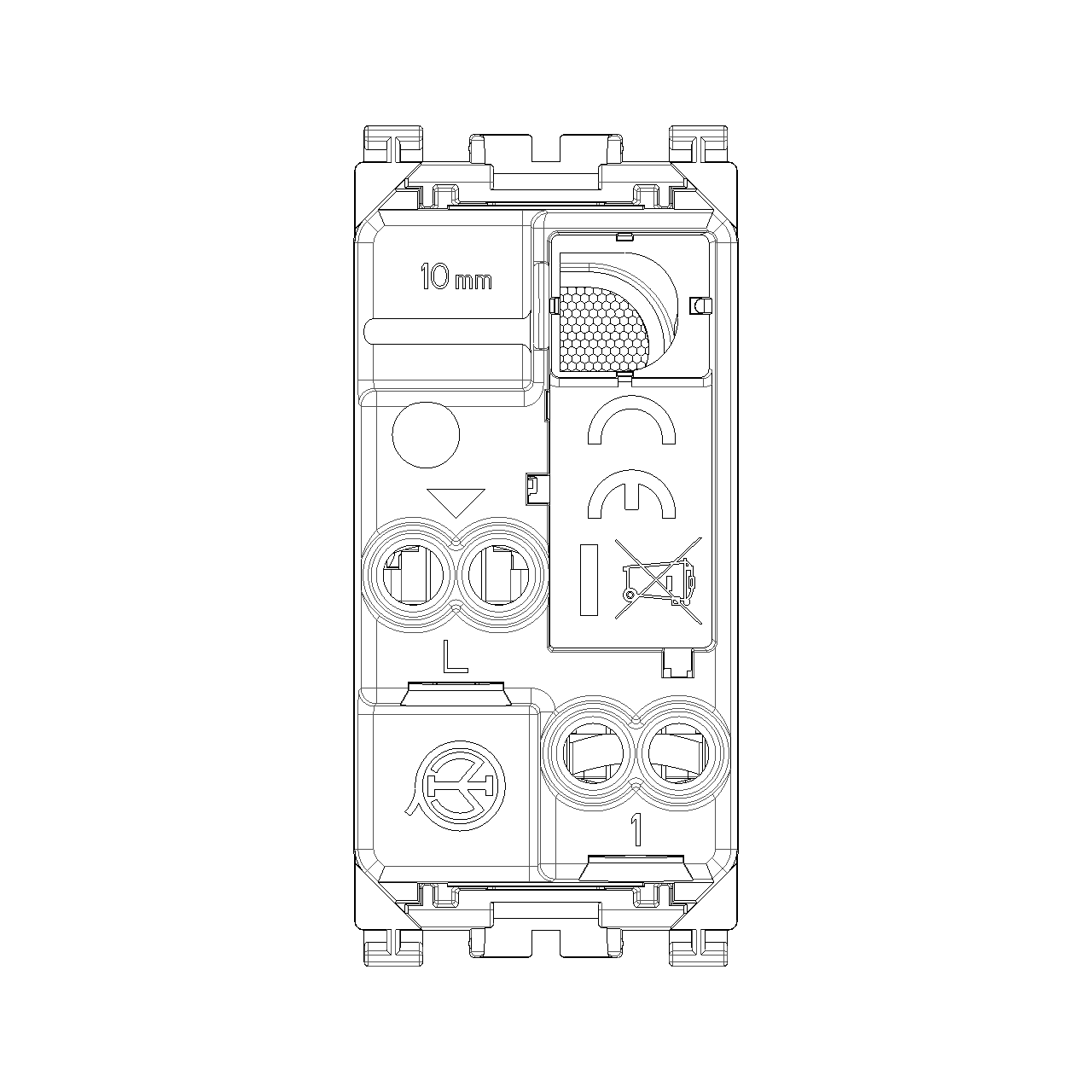 Vimar Arké Push Button, 1P NO, 10A 250V~, Lightable, IP40 — Quality Boat Parts