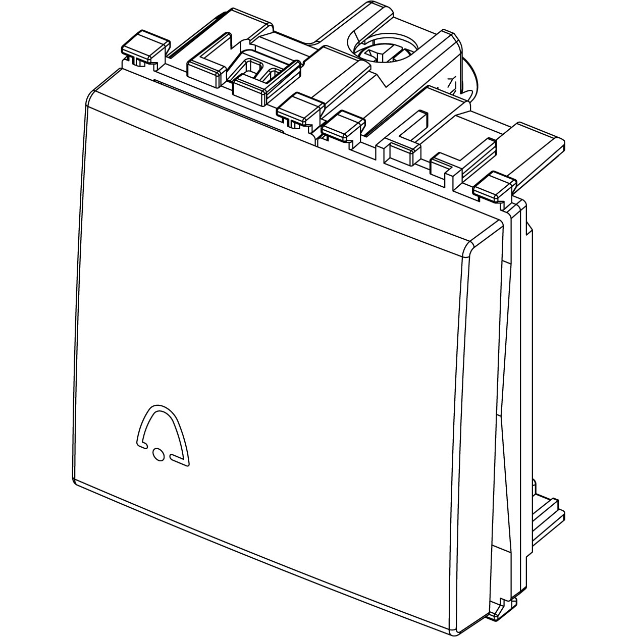 Vimar Arké Push Button, 1P NO, 10A 250V~, Lightable, IP40 — Quality Boat Parts