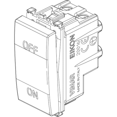 Vimar Eikon 2P 1-Way Switch, 20AX, 250V, IP40, Lightable — Quality Boat Parts