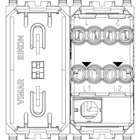 Vimar Eikon 2P 1-Way Switch, 20AX, 250V, IP40, Lightable — Quality Boat Parts