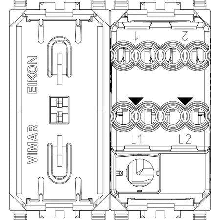 Vimar Eikon 2P 1-Way Switch, 20AX, 250V, IP40, Lightable — Quality Boat Parts