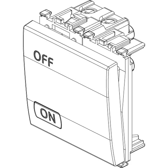 Vimar Eikon 2P 1-Way Switch, 20AX, 250V, IP40, Lightable — Quality Boat Parts