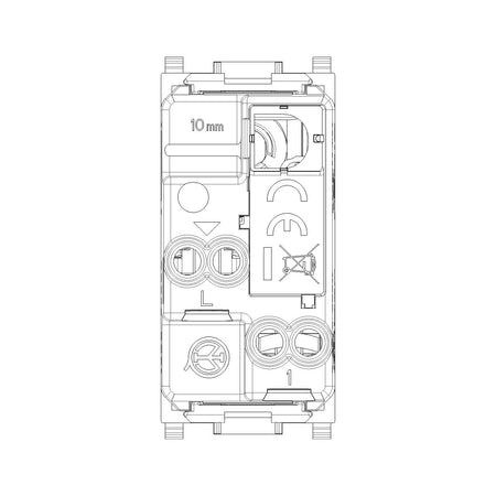 Vimar Plana 1P 16AX 1-Way Switch, 250V, IP40, Flush Mount — Quality Boat Parts