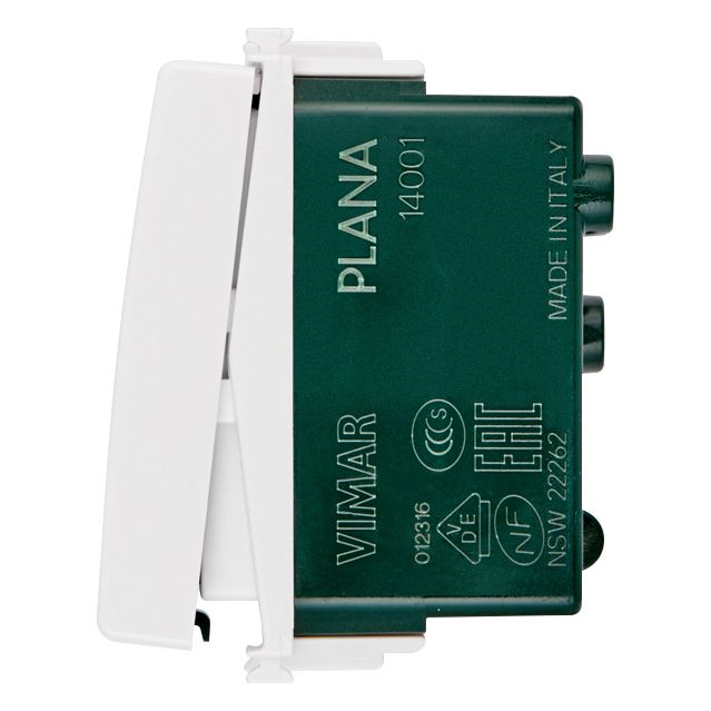 Vimar Plana 1P 16AX 1-Way Switch, 250V, IP40, Flush Mount — Quality Boat Parts