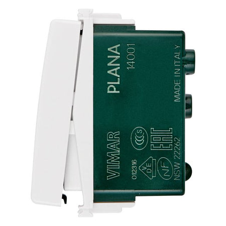 Vimar Plana 1P 16AX 1-Way Switch, 250V, IP40, Flush Mount — Quality Boat Parts