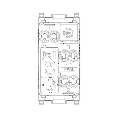 Vimar Plana 1P 16AX 2-Way Switch, 250V, IP40, Optional LED Lighting — Quality Boat Parts